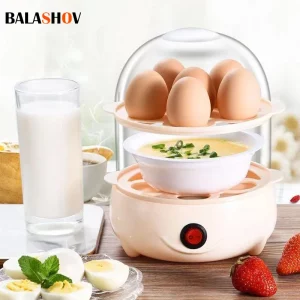 Cuociuova multifunzionale Cuociuova elettrico a vapore Cottura della macchina per la colazione Doppi strati Cuociuova Mini vaporiera Bracconiere da cucina